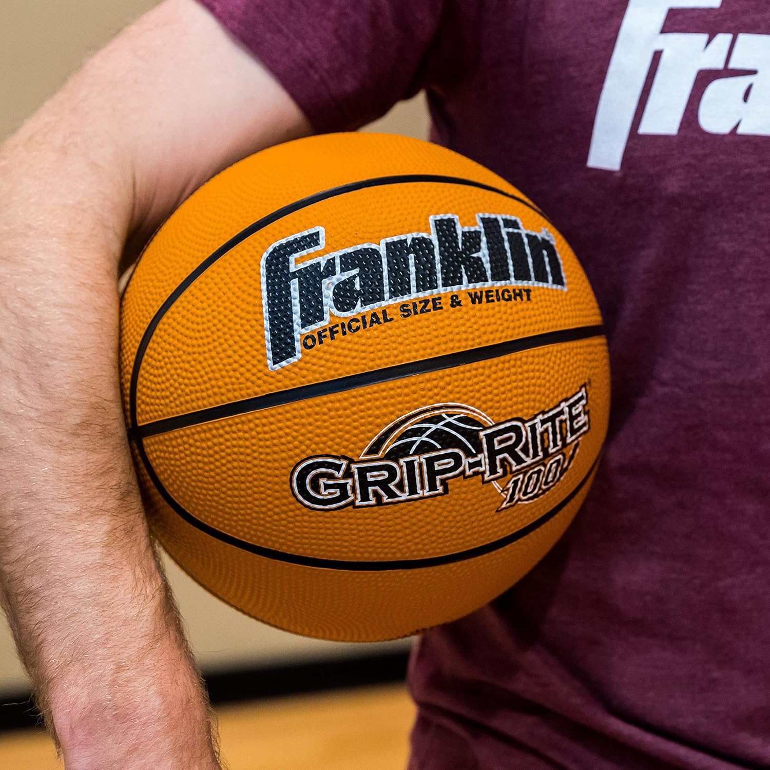 Franklin Sports Grip-Rite 100 Rubber Basketball (Size 7) : Sports & Outdoors