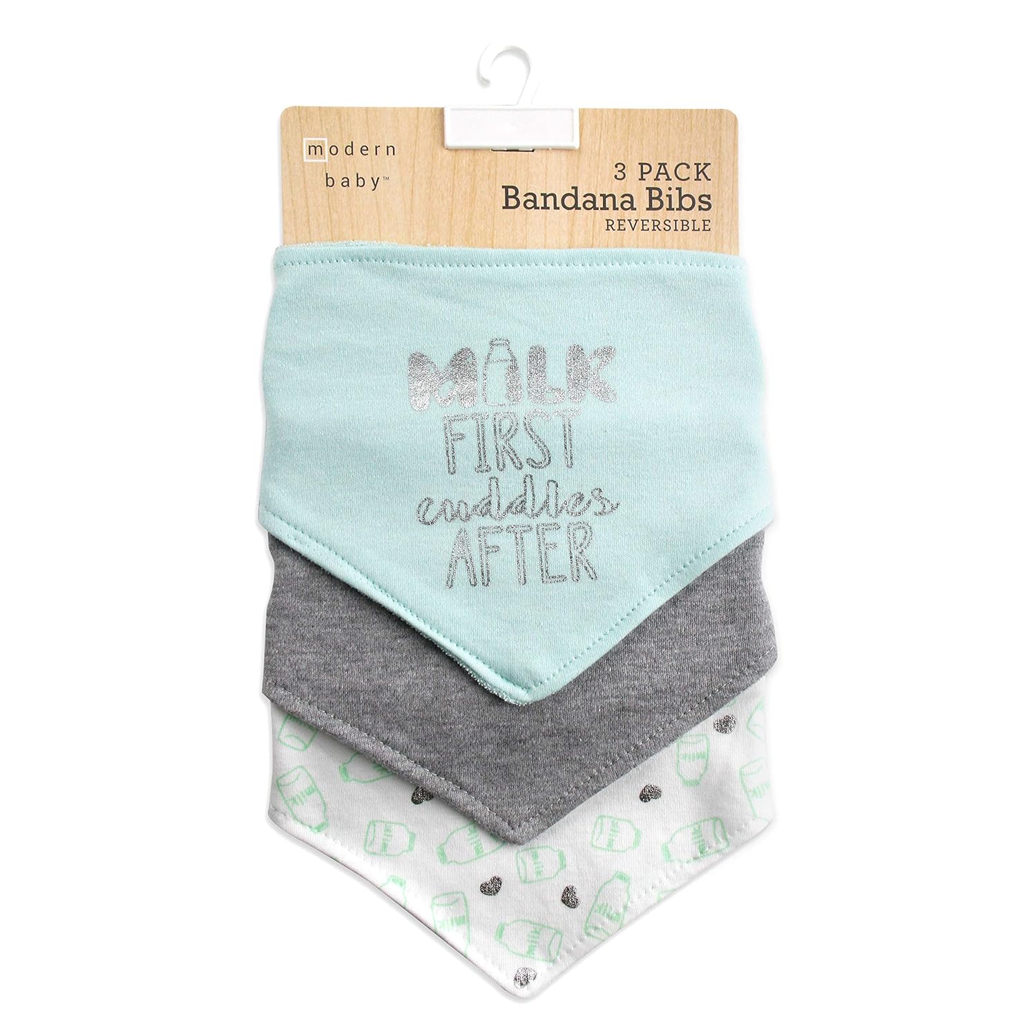modern baby reversible bandana bibs