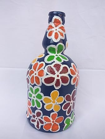Buy Hand Painted Multi Color Flower Design With White Border