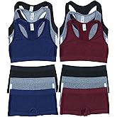 ToBeInStyle Girl's Pack of 6 Racerback or Cami Style Training Bra Tops & Matching Boyshort Bottoms