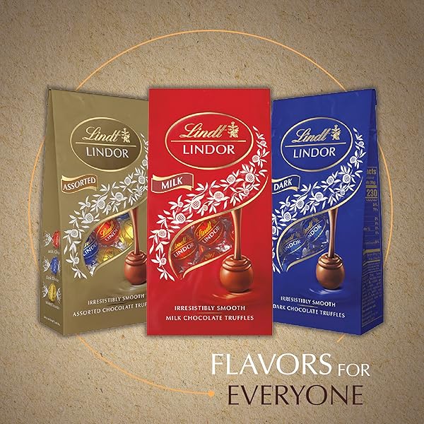 LINDT LINDOR OATMILK DARK CHOCOLATE CANDY TRUFFLES, NON-DAIRY CHOCOLATE TRUFFLES WITH SMOOTH, MELTING TRUFFLE CENTER, 5.1 OZ.