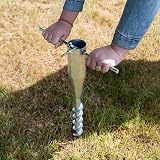 Garden Mile Metal Clothes Washing Line Ground Spike Screw Base for Rotary Airer view 4