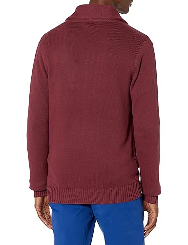 Goodthreads Men's Soft Cotton Shawl Cardigan Sweater, Burgundy, XX