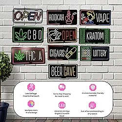 THC A W/Leaf Icon LED signs by Smoke Shop LED -35 x