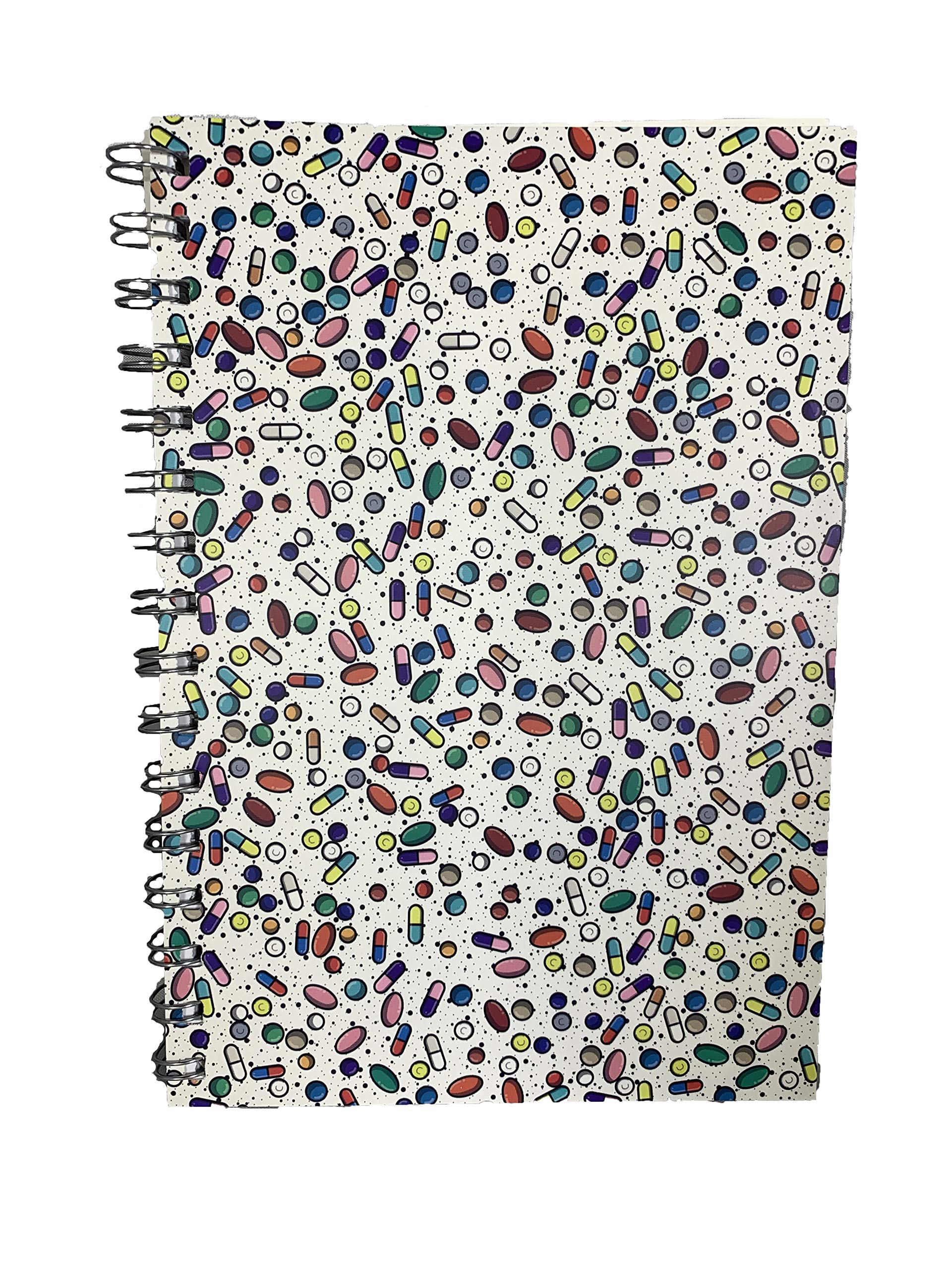 Medinc Capsule/Medication/Pharmacology A5 Ringbound Lined Notebook with 200 pages Ideal Journal Organiser Practitioner Gift or Nurse Graduation