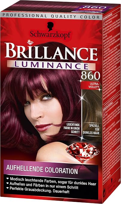 Brillance Intensiv-Color-Creme 860 Ultraviolett Luminance, 3er Pack (3