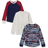 Amazon Essentials Boys and Toddlers' Long-Sleeve Knit Thermal T-Shirt, Pack of 3