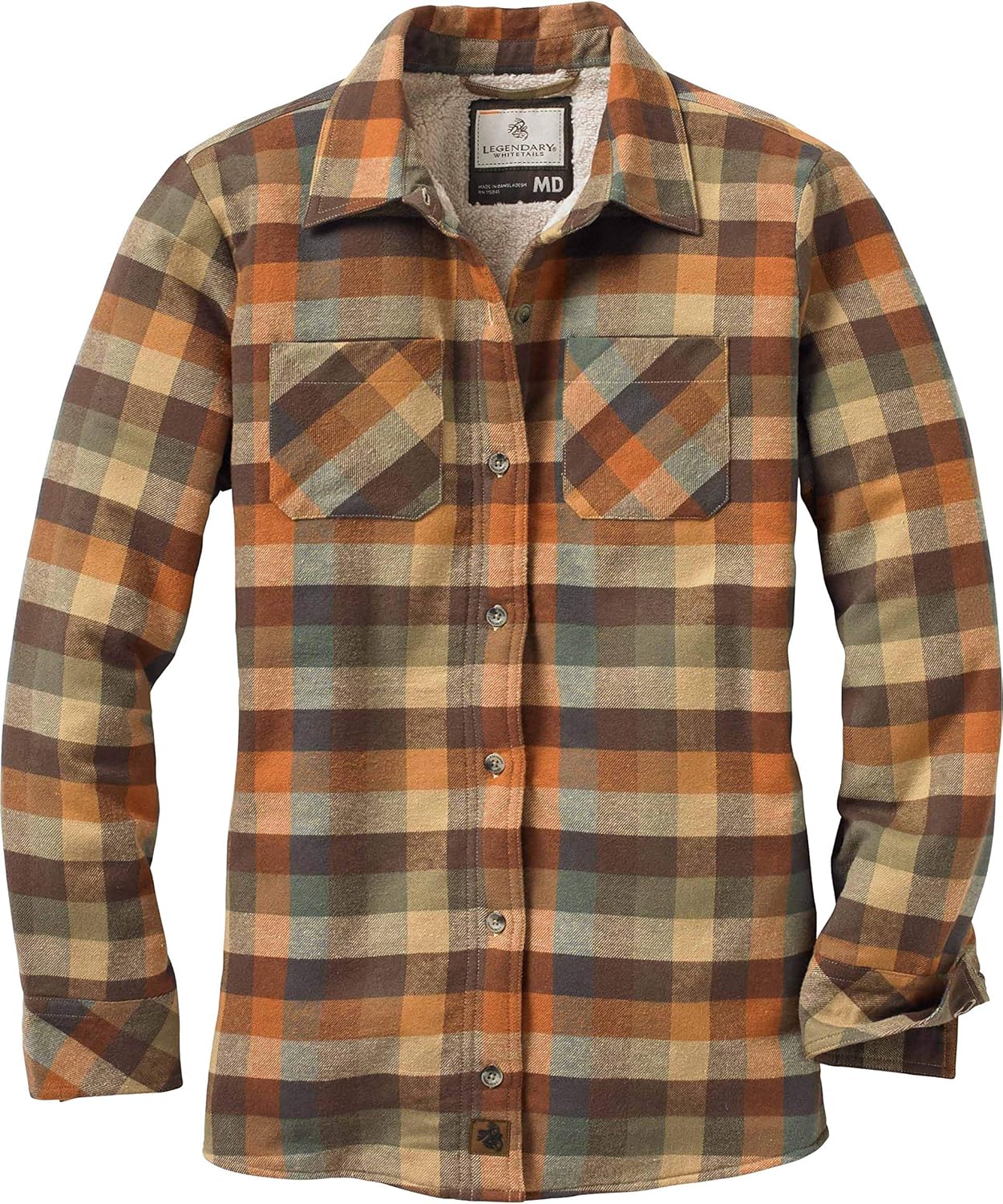 Legendary Whitetails Women's Open Country Plaid Shirt Jacket: Clothing
