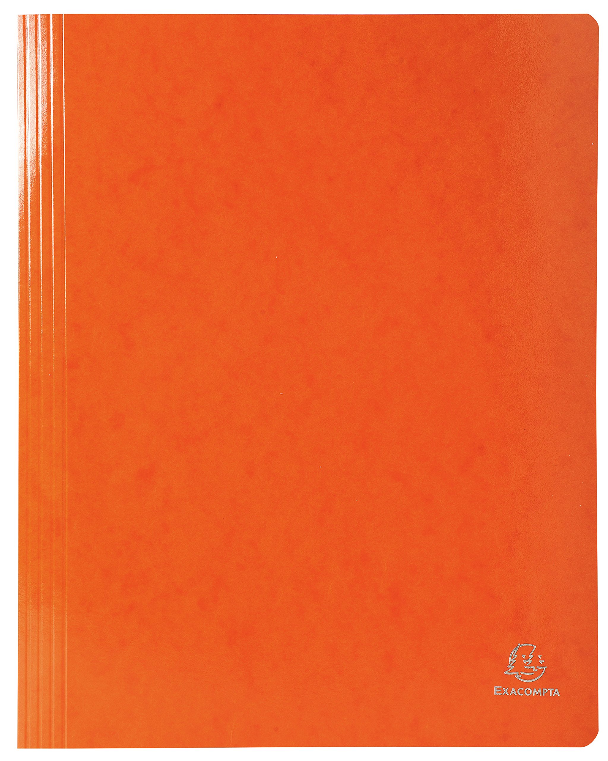 Exacompta - Ref 380809B - Iderama Collection - Flat Bar Files - 240 x 320mm in Size, Suitable for A4 Documents, 355gsm Glossy-Coated Pressboard - Orange