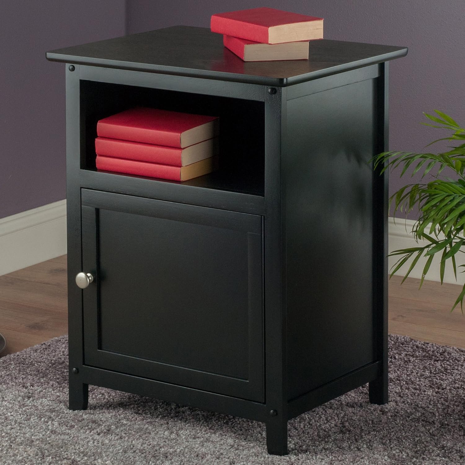 Winsome Wood Henry Accent Table, Black: Furniture & Decor