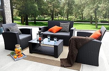 Amazon.com: Baner Garden (N80) 80 Pieces Outdoor Furniture Complete ...
