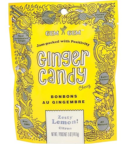 Lemon Ginger Hard Candy_250 Grams (8.8 oz) Product of