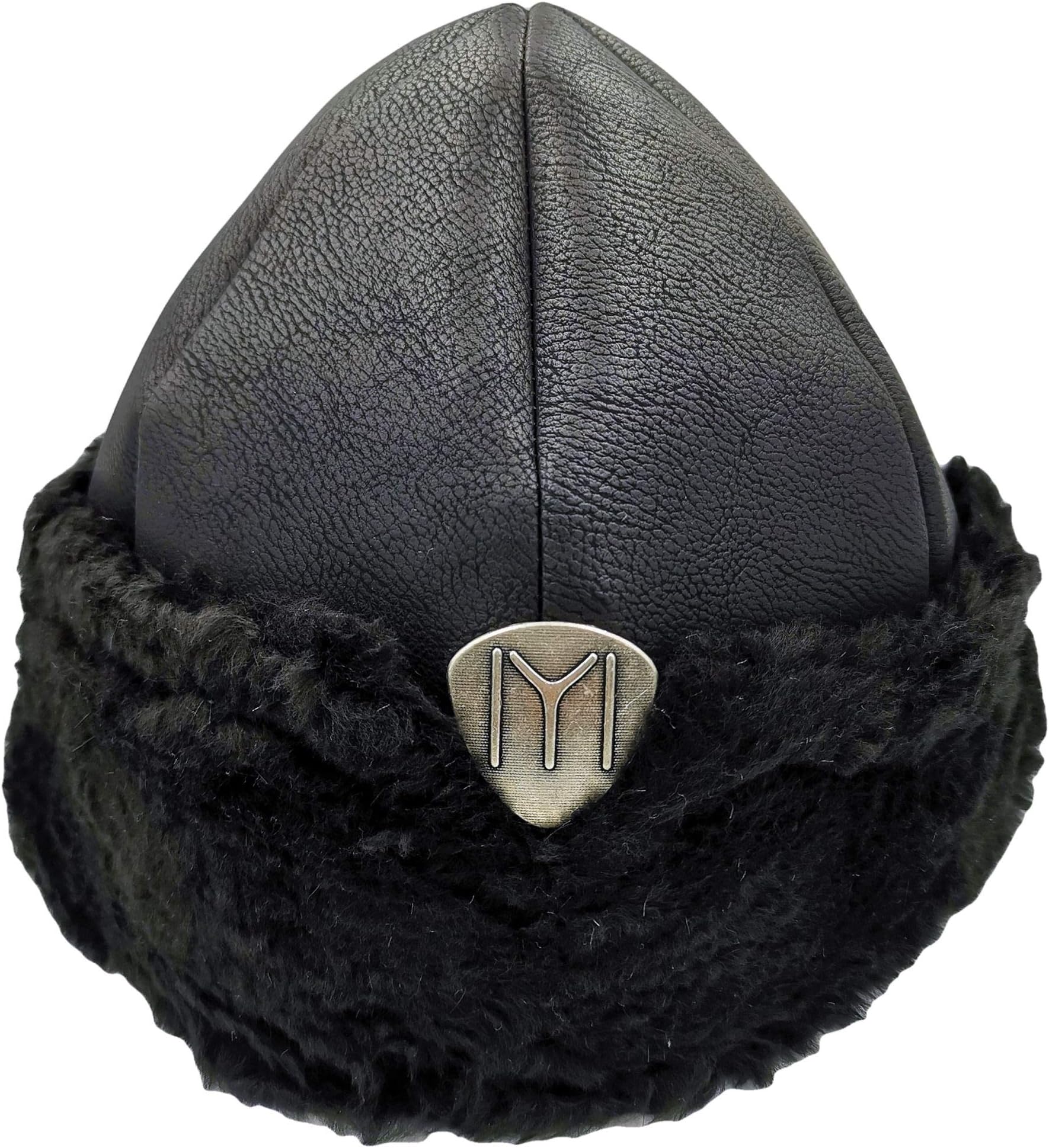 IYI Ertugrul Bey Mini Alp Kids Hat with Grey Fur Logo - Decorated with Buckles & Strings