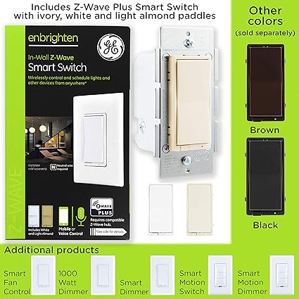 Ge Enbrighten Z Wave Plus Smart Light Switch Onoff Control In Wall Ivory Paddle Repeaterrange Extender Zwave Hub Required Works With #tp #link #and #smartthings Ge Enbrighten Z Wave Plus Smart Light Switch Onoff Control In Wall Ivory Paddle Repeaterrange Extender Zwave Hub Required Works With