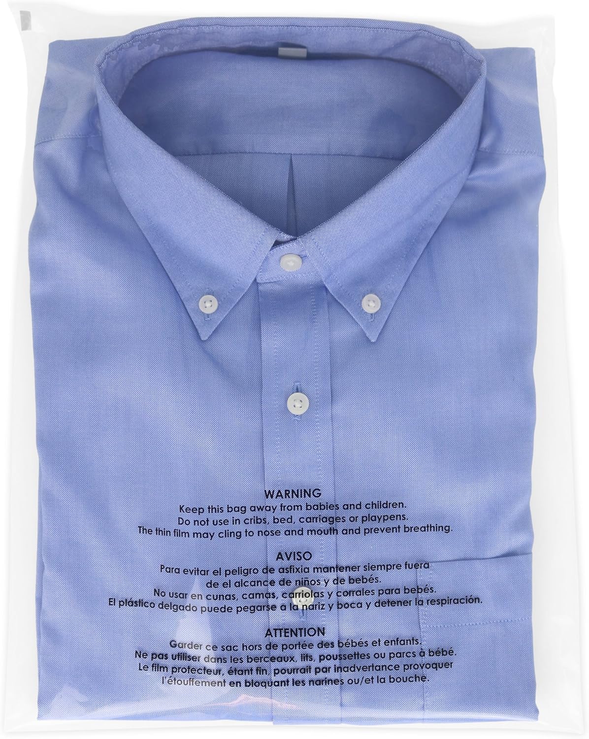 Spartan Industrial || 100 Count - 12” X 15” Self Seal Clear Poly Bags with Suffocation Warning for Packaging, T Shirts & FBA - Permanent Adhesive: Home Improvement