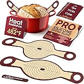 Pro Silicone Bread Sling 2 Pcs - 9in Round & Oval 482F Heat Resistant Dough Lifter, Non-Stick Dutch Oven Liners, Long Handles, Reusable Sourdough Bread Baking Supplies, Sourdough Gifts