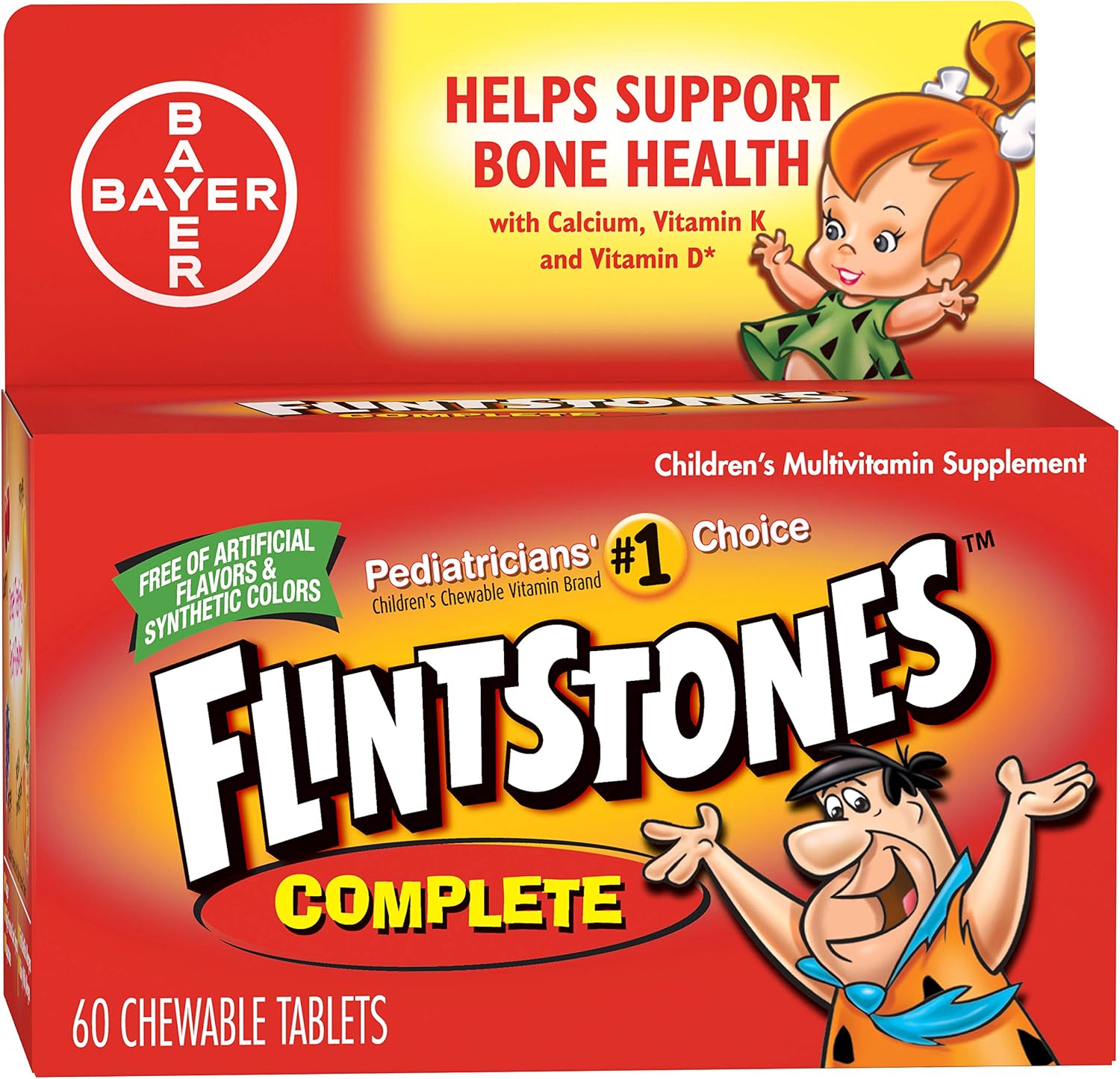 Flintstones complete - chewable tablets dicalcium phosphate, sorbitol, magnesium phosphate, sodium ascorbate, gelatin, ferrous (016500088066)