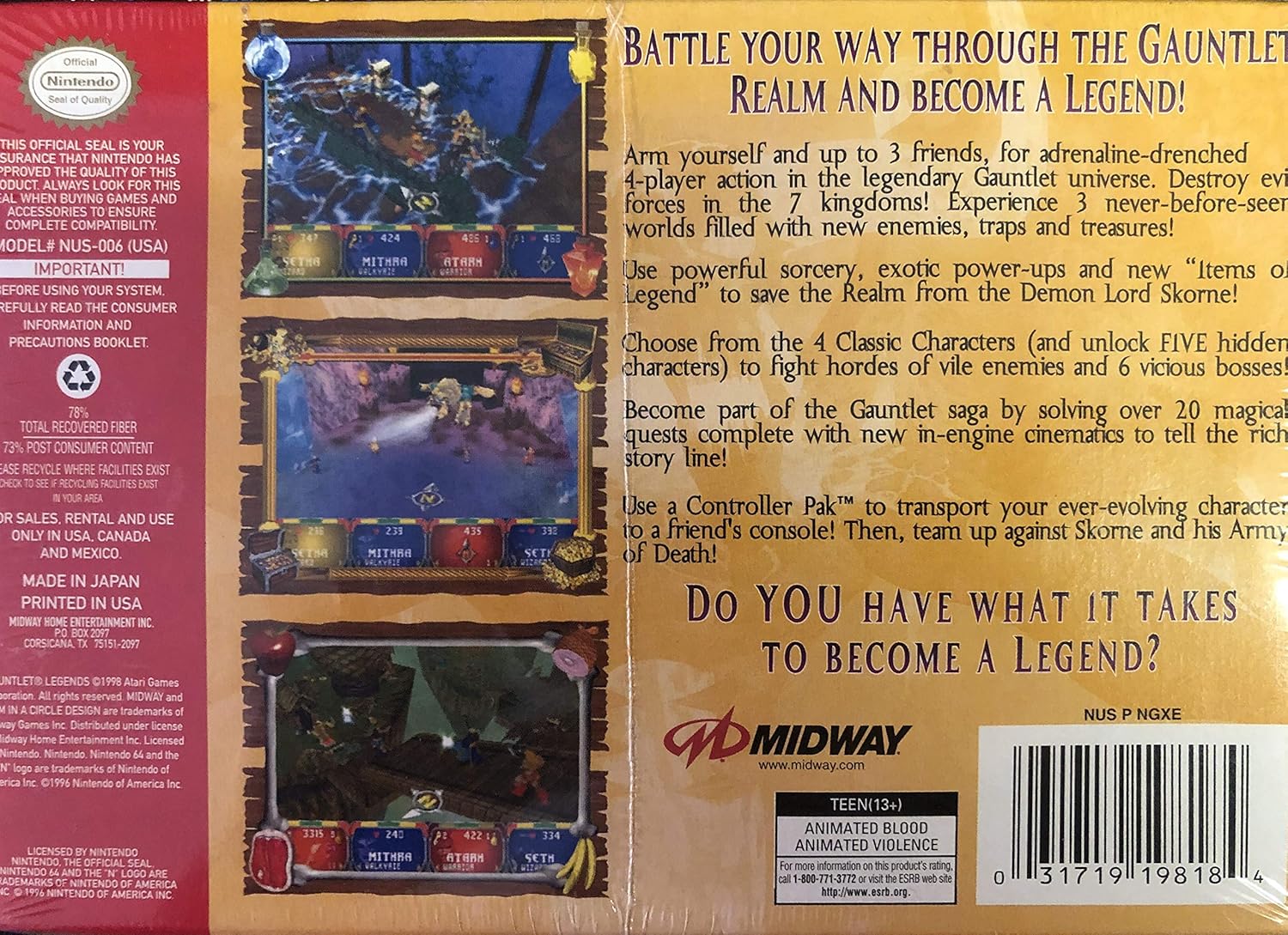 gauntlet legends n64 price