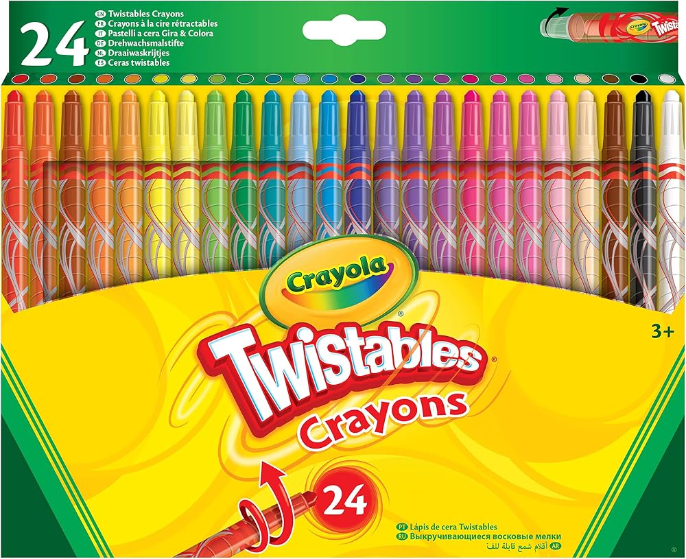 Crayola Twistables Colouring Crayons 24 Pack Assorted Colours