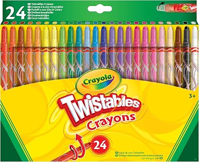 Crayola Twistables Colouring Crayons 24 Pack Assorted Colours