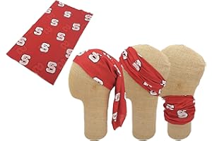 N.C State Wolfpack Gear: Oxbay NCSU Cool 16" Elastic Neck Gaiter Wolfpack Headwear - 2024 Final Four Celebration Gift for Fans of NC State Football, Basketball, Apparel and More! Sun Protection