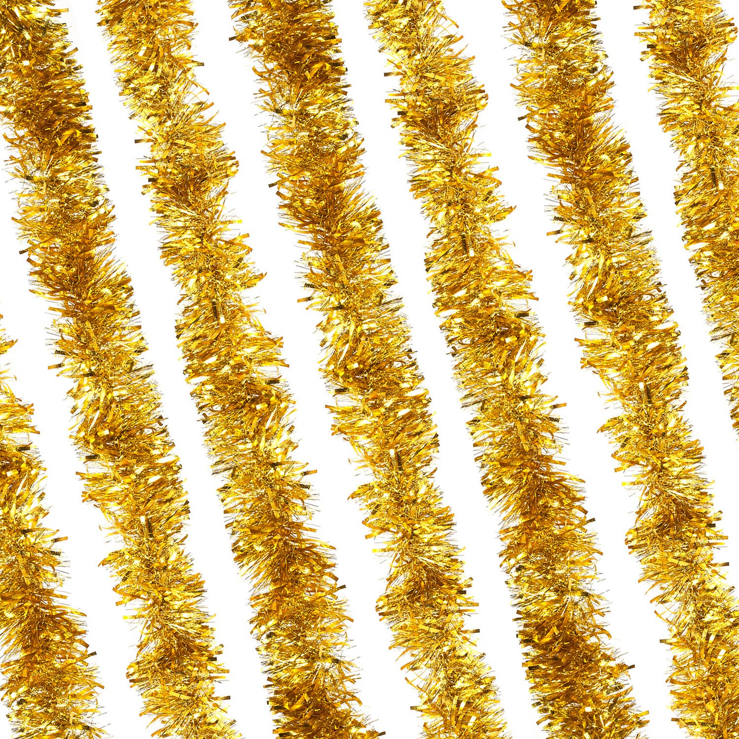 Rocking Party Luxury Thin Metallic Christmas Tinsel Decoration – Festive Holiday Garland for Tree, Home, Office & Party Décor (8 meters, Gold)