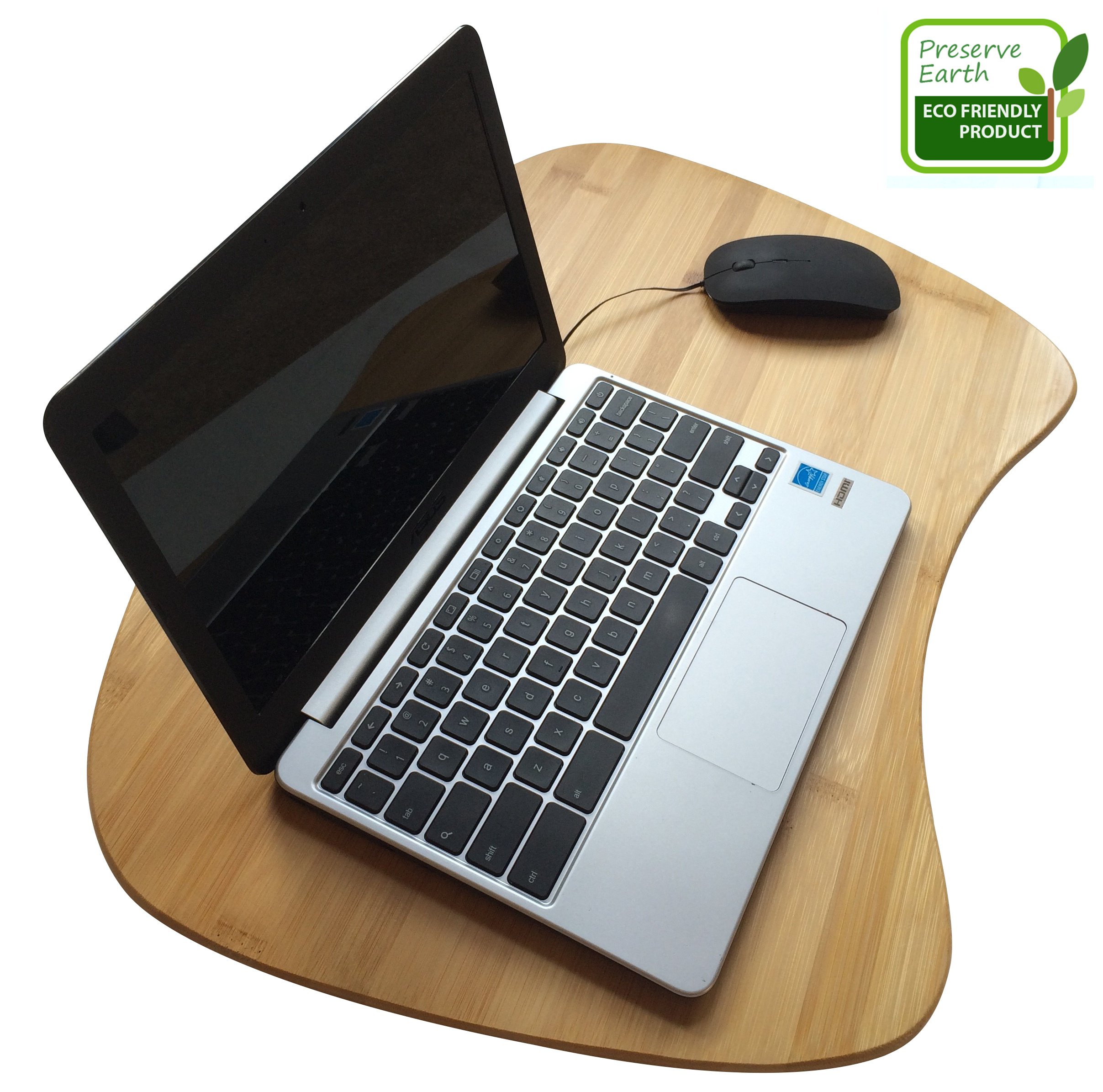 Bamboo Laptop Lap Desk of Extra Large Size Natural Bamboo Lapdesk