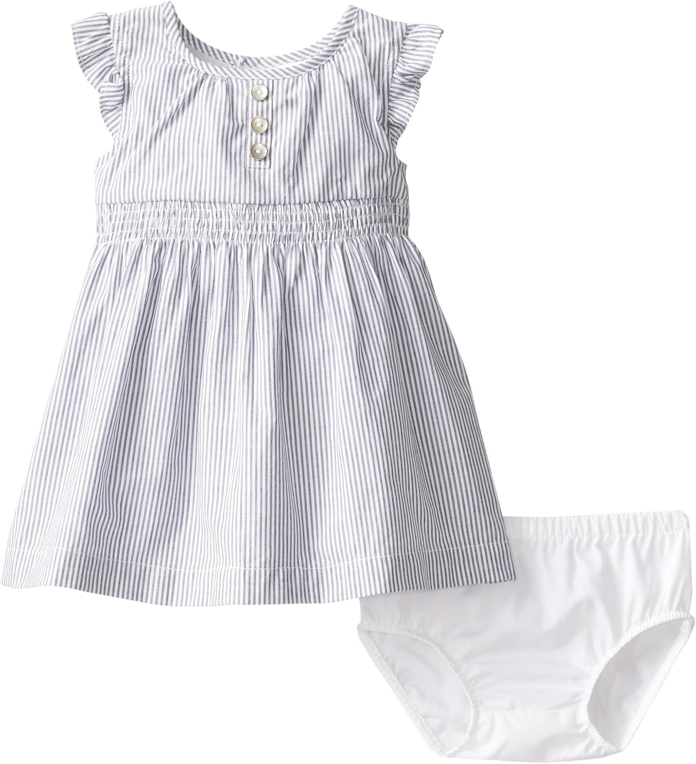 carter's blue and white striped dress