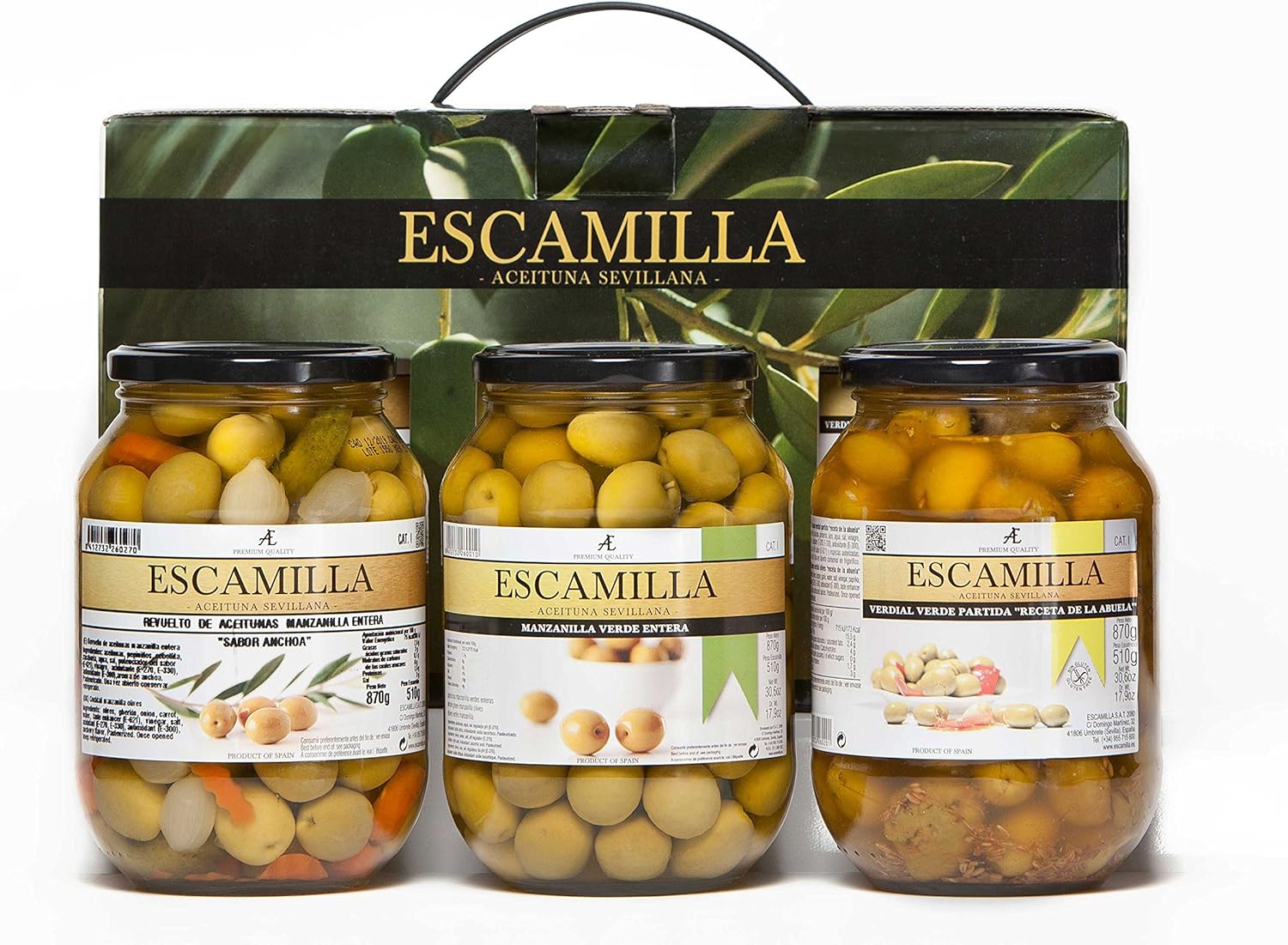 Escamilla Aceituna de Mesa - 3 unidades: Amazon.es: Alimentación y bebidas