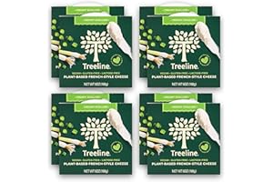 TREELINE TREENUT CHEESE Treeline Cheese - Creamy Soft French-Style Cashew Cheese, Vegan Cheese Made with Plant-Based Ingredients (Scallion, 6 oz, 8-Pack)