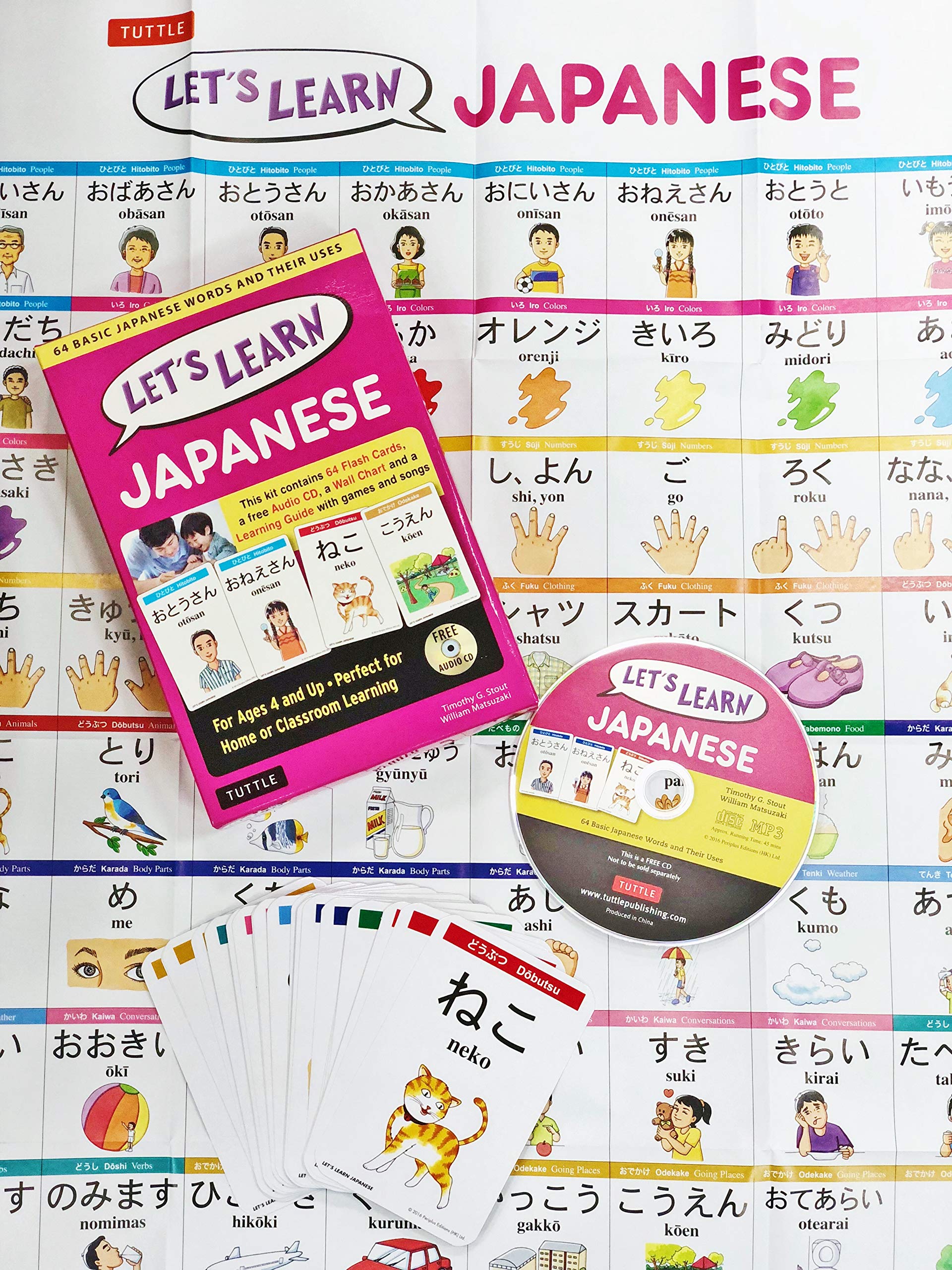 Let's Learn Japanese: 64 Basic Japanese Words and Their Uses: 64 Basic Japanese Words and Their Uses (Flash Cards, Audio, Games & Songs, Learning Guide and Wall Chart) 2