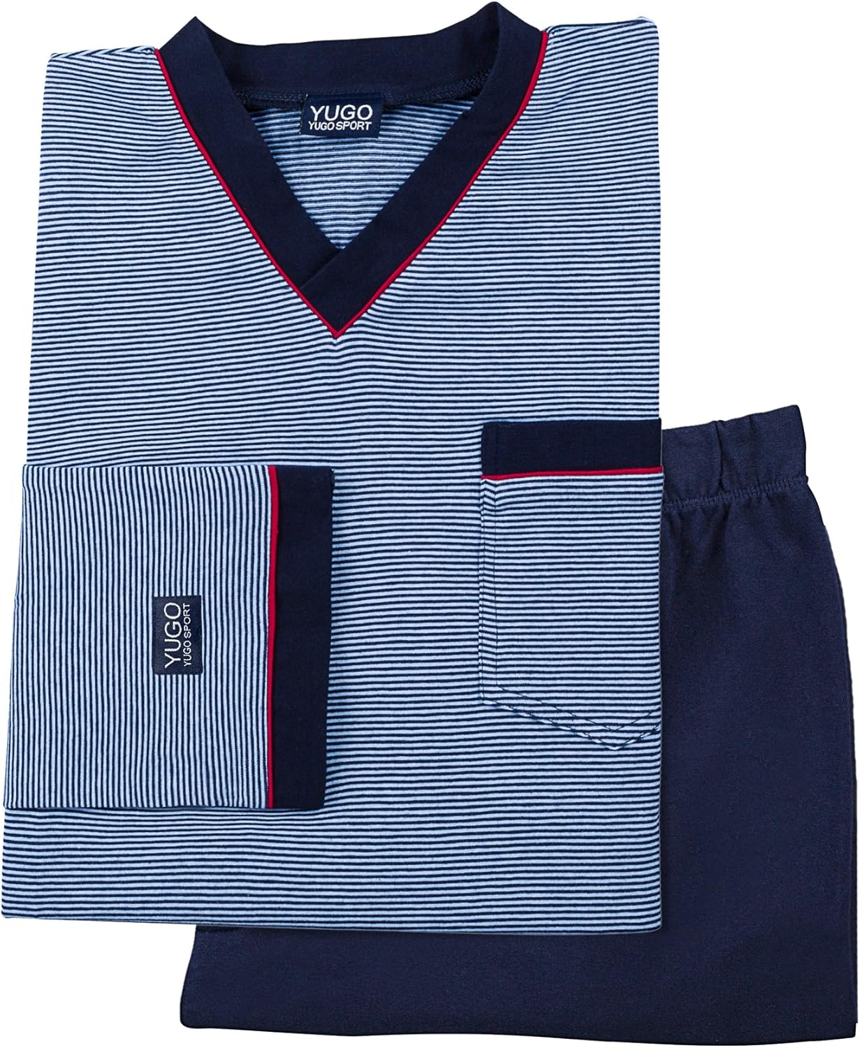 Yugo Sport Pajamas for Men Cotton Knit Pajama Set Loungewear Men's PJ at Amazon Men’s