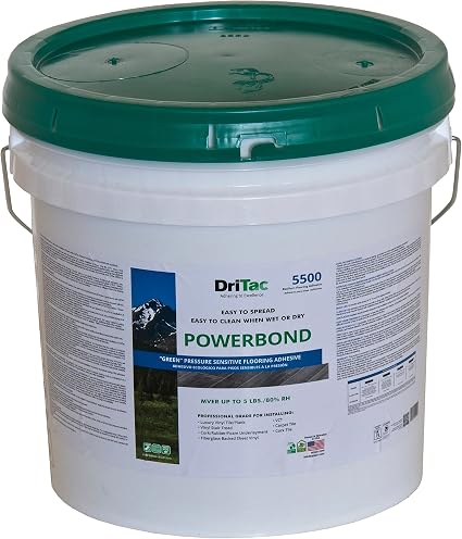 Amazon Com Dritac 5500 Powerbond Resilient Flooring Adhesive Vinyl Tile Plank Cork Others 4 Gallon Health Personal Care