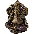 Top Collection Mini Ganesh Statue - Ganesha Lord of Success Sculpture in Premium Cold Cast Bronze with Colored Accents - 2-Inch Collectible New Age Hind God Figurine
