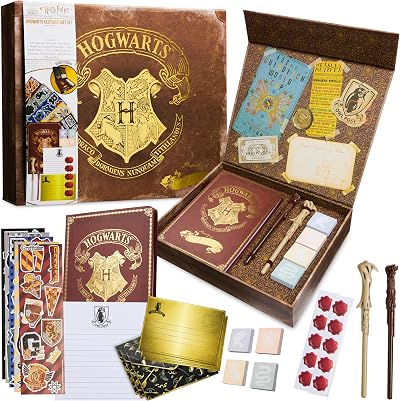 Harry Potter Stationery Set Gifts Notebook Wand Pens Envelopes Stickers Official