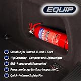 Equip 1KG ABC Dry Chemical Fire Extinguisher with Wall Bracket Home Car Use view 2