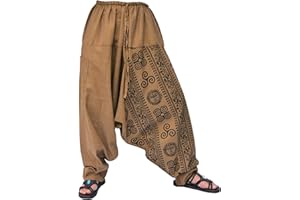 Siamrose Harem Pants for Men and Women, Baggy Pants, Aladdin Pants, Yoga Pants, One Size
