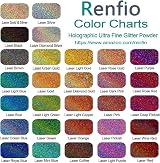 Renfio Holographic Ultra Fine Glitter Powder Black 60g Resin Epoxy Chips view 3