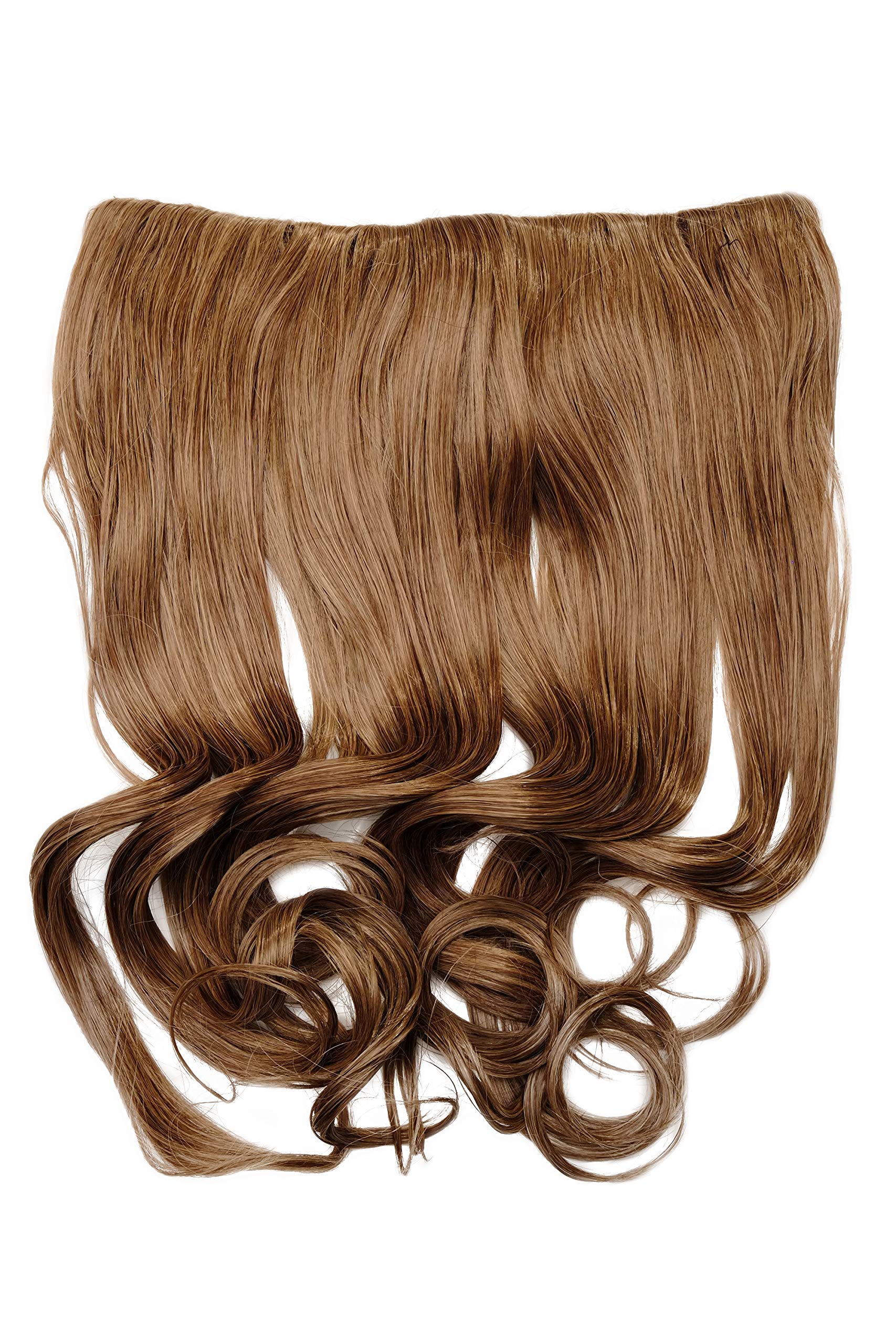 WIG ME UP - WH5008-180C-14 Hairpiece Halfwig (half wig) 5 micro clip Clip-In Extension heat resistant long curled curls light brown