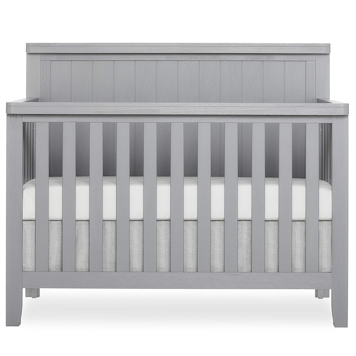 grey wood crib