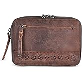 Lady Conceal Kailey Concealed Self Defence Waist Bag by Lady Conceal - Buffalo or Suede Cowhide Leather, 3 Open Sides and Locking Zippers with Universal Holster (Mahogany) - 8" L x 5.5" H x 2.25"