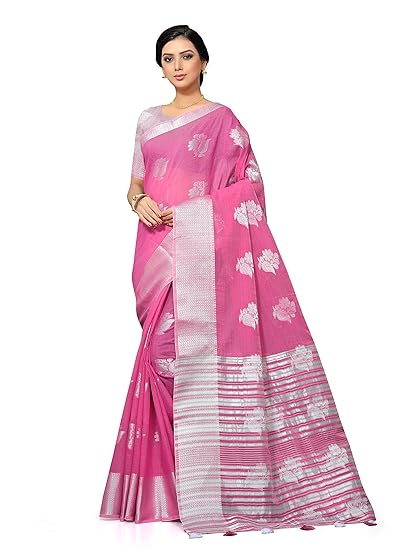 Women's Banarasi Silk Saree With Blouse Piece