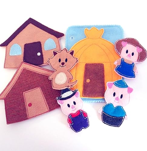 three little pigs finger puppets
