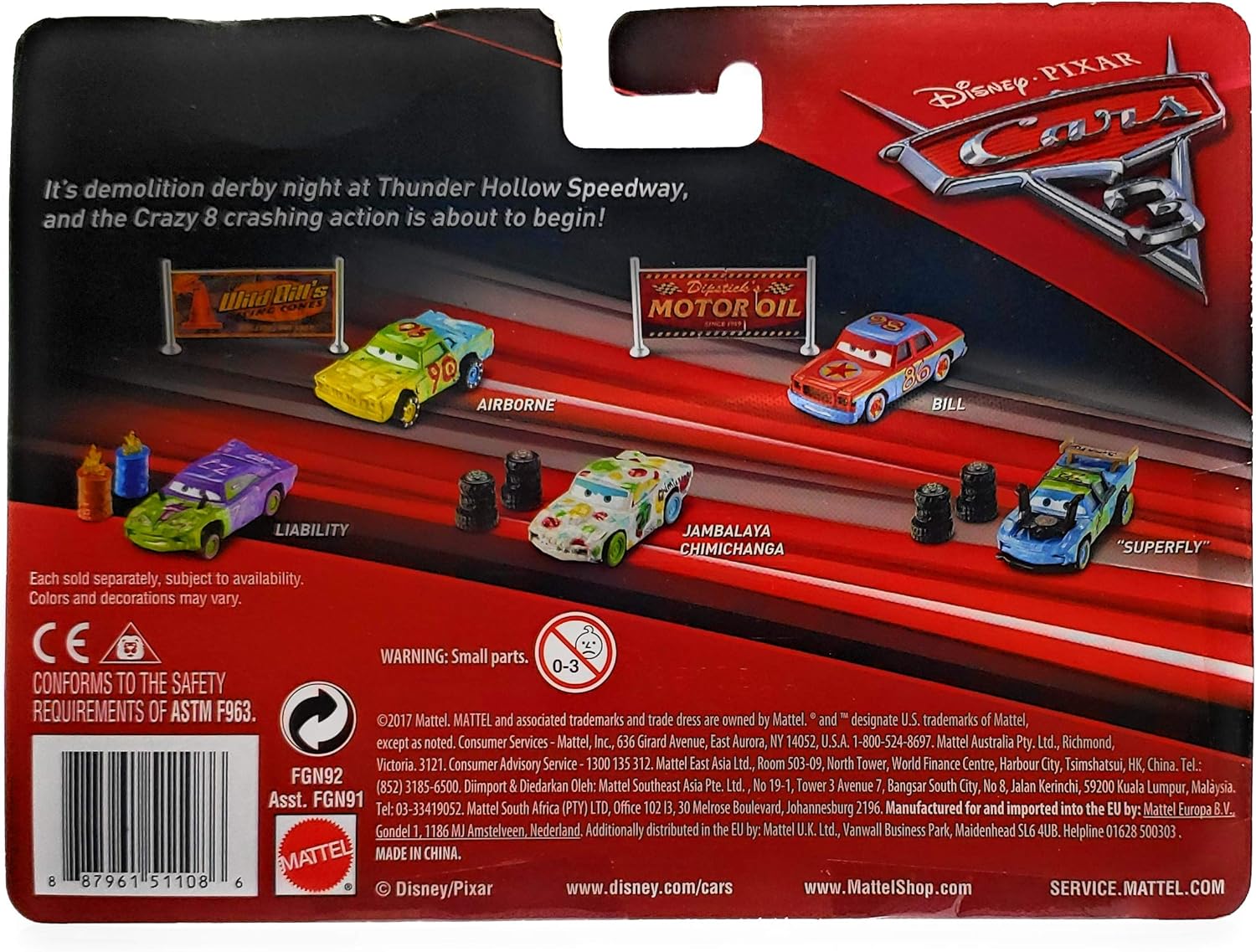 Disney Pixar Cars 3 Car - Lightning McQueen as Chester Whpplefilter, Red, 7.5 cm (W) x 3.5 cm (L) x 4 cm (H) - Image 3