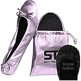 Silky Toes Women’s Foldable Ballet Flats - Portable Roll-Up Slippers for Purse, Travel, or Events - Comfortable Ballerina Shoes