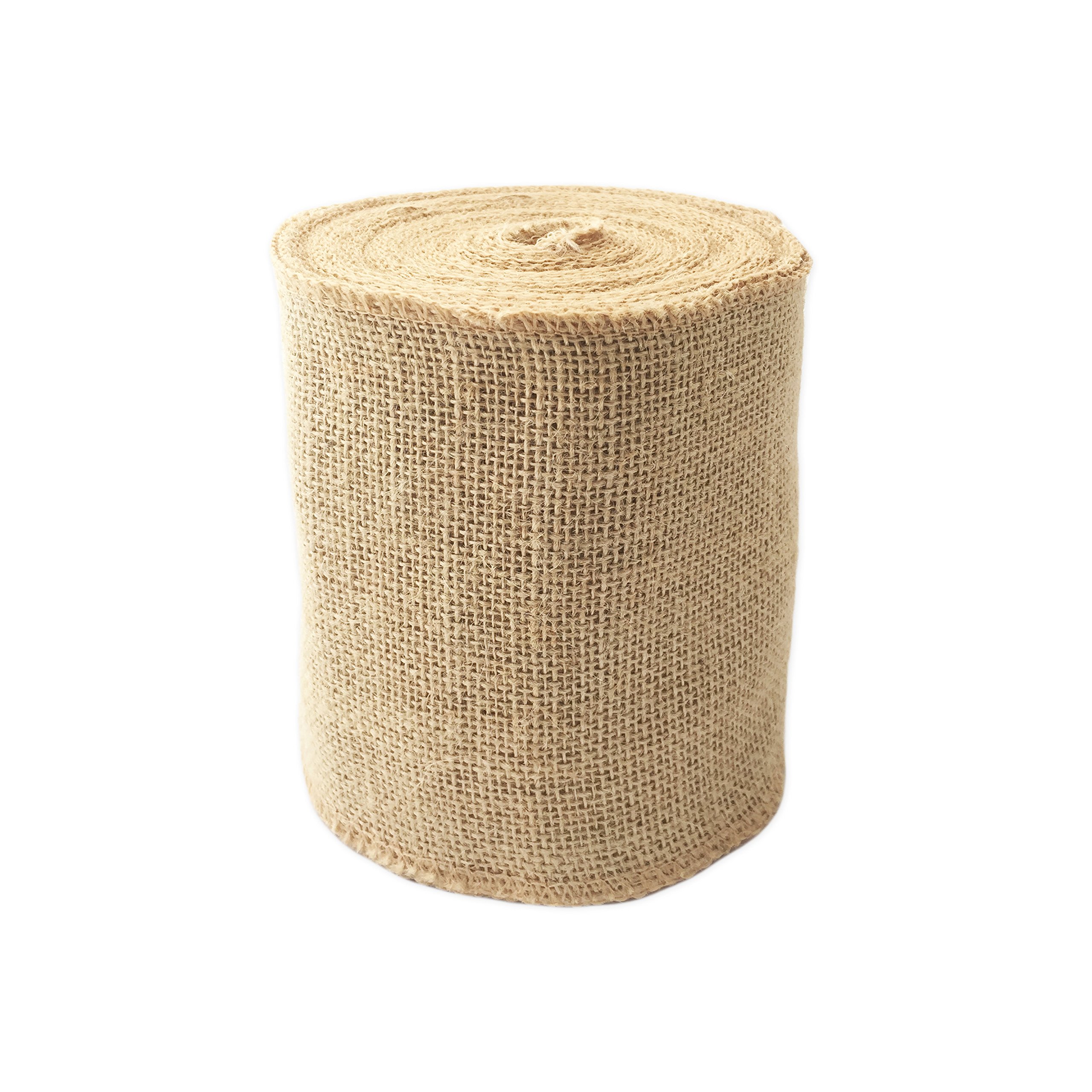 LWR CRAFTS Natural Burlap Ribbon 10 Meters (15cm)