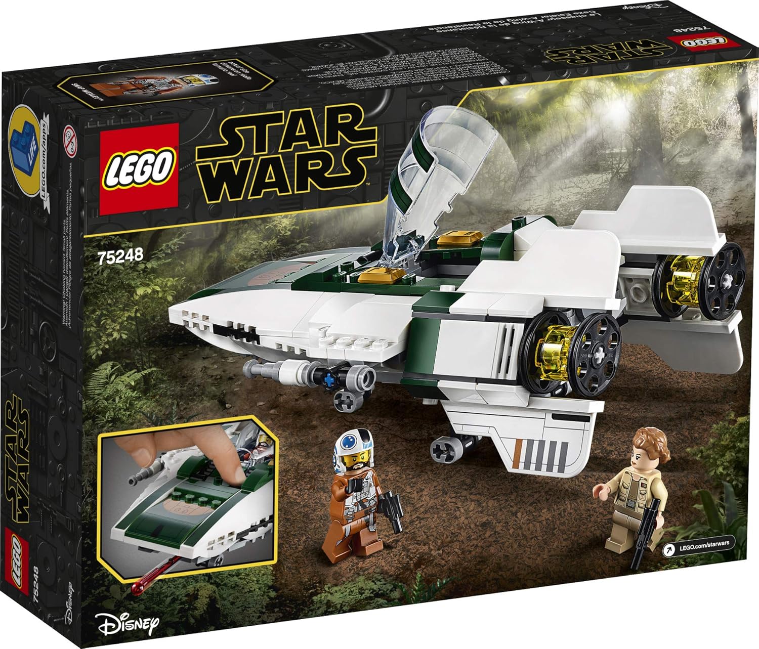 LEGO Star Wars: The Rise of Skywalker Resistance A Wing Starfighter 75248 Advanced Collectible Starship Model Building Kit (269 Pieces)