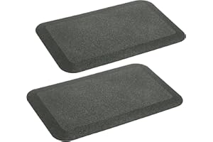 Playsafer Playground Safety Rubber Wearmat for Swingsets and Slides - 1" Thick X 24" W X 40" L (2 Pack, Gray)