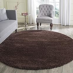 SAFAVIEH Milan Shag Collection 7' Round Red SG180