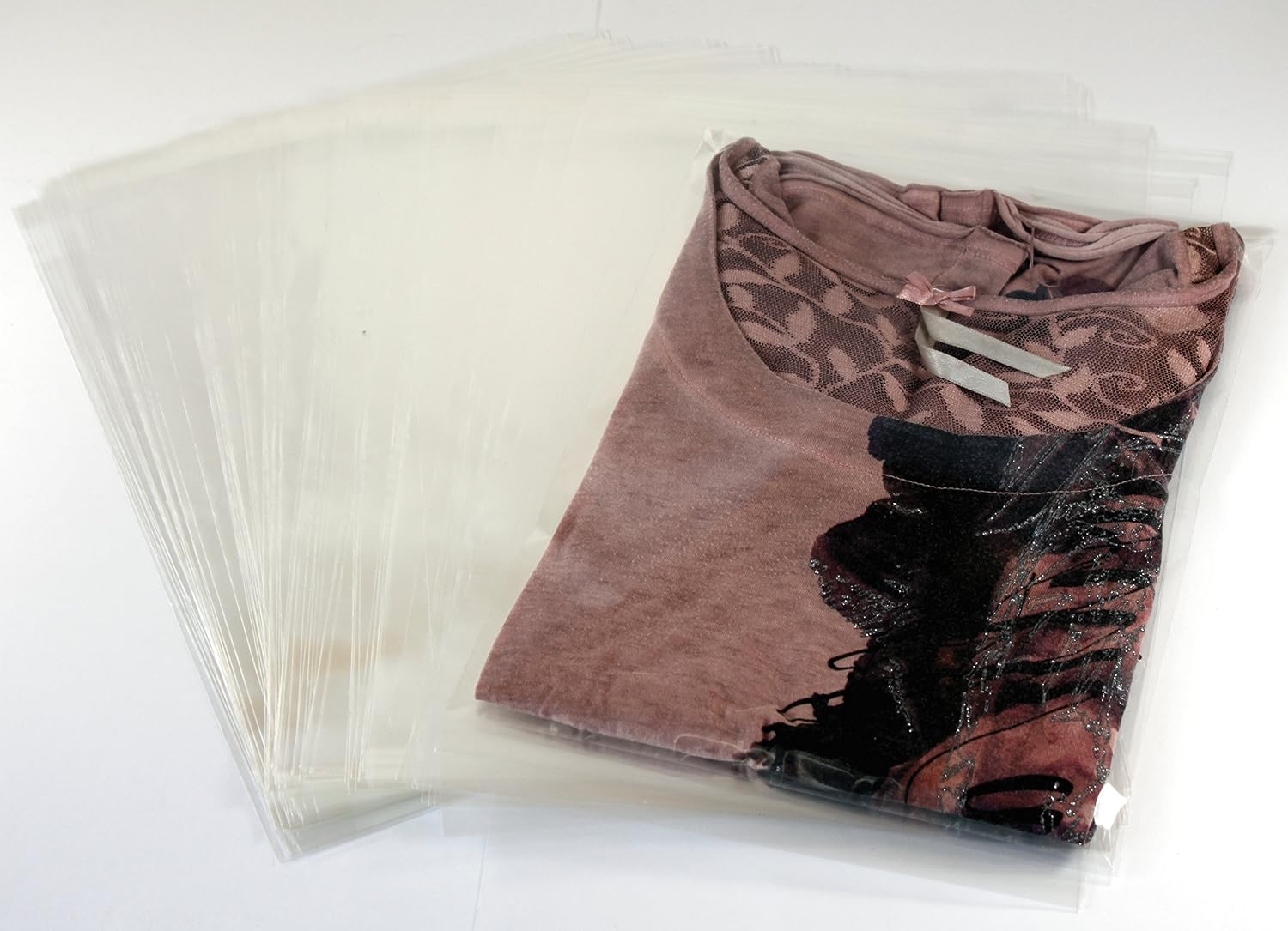 Ciieeo 100 Transparente T-Shirt-Verpackungsbeutel, Selbstklebend, 30x40 Cm – Für Kleidung, Geschenke, Versand, Lagerung